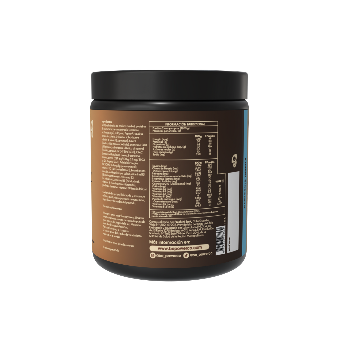 PACK 2 x POWER COFFEE - CAPUCCINO VAINILLA - 442 G - 40 PORCIONES