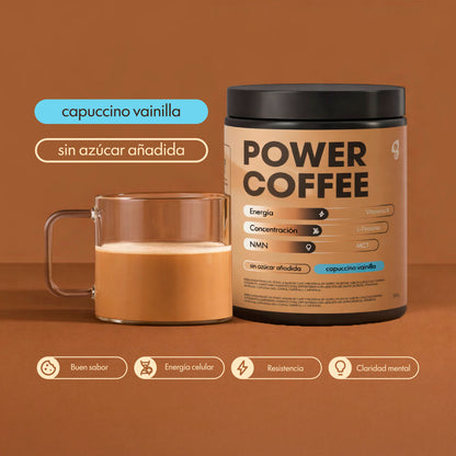 PACK 2 x POWER COFFEE - CAPUCCINO VAINILLA - 442 G - 40 PORCIONES
