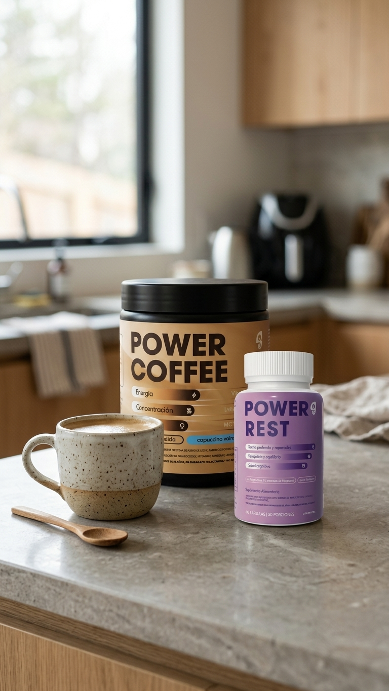 Pack Power Coffee Cappuccino Vainilla (Café Funcional: Energía y Focus) + Power Rest (Suplemento para Dormir: Duerme Profundo)