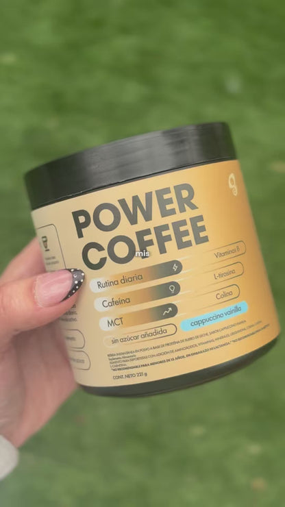 Pack 2 x Power Coffee - Cappuccino Vainilla (Café Instantáneo Funcional Cappuccino Vainilla: Energía y Focus)- 442 G - 40 Porciones